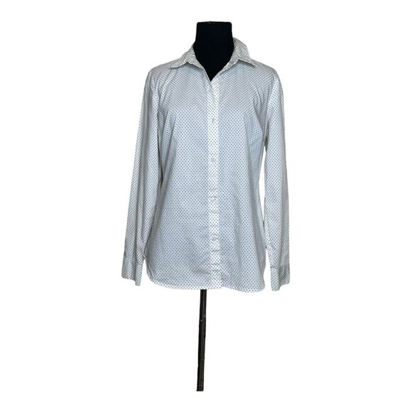 Apt 9 white black polka dots long sleeves button shirt size small - Picture 9 of 9